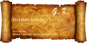 Gulden Kevin névjegykártya